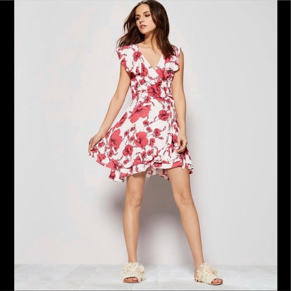 Free people floral wrap dress - Picture 5 of 7